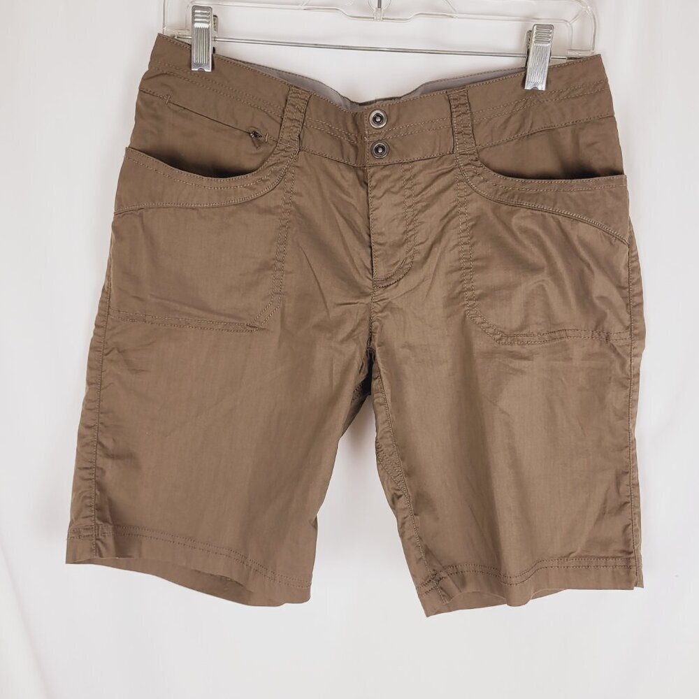 REI Outdoor Nylon Hiking‎ Brown Women's Bermuda Shorts Size 6 Walking Quick Dry